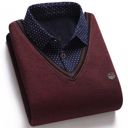 🔥👔 [M-4XL] Pánska košeľa z džerseja a zamatu na zahriatie a udržanie tepla 
