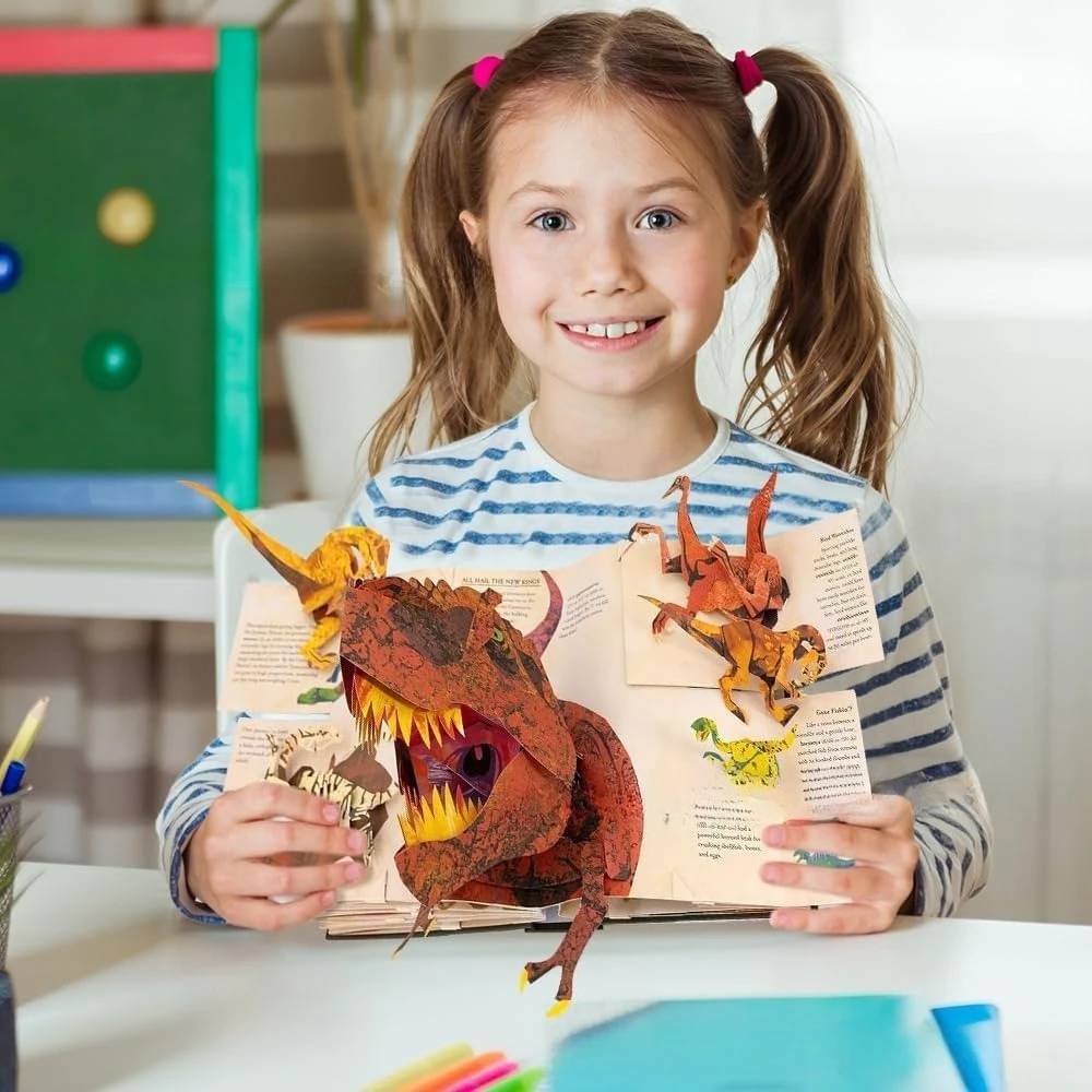 🔥【Compra 1 y llévate 1 gratis】📕 Enciclopedia de dinosaurios prehistóricos en 3D Libro desplegable Enciclopedia de dinosaurios