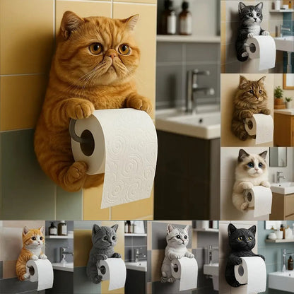 🐱【50%OFF】Držiak na toaletný papier s roztomilým mačacím motívom