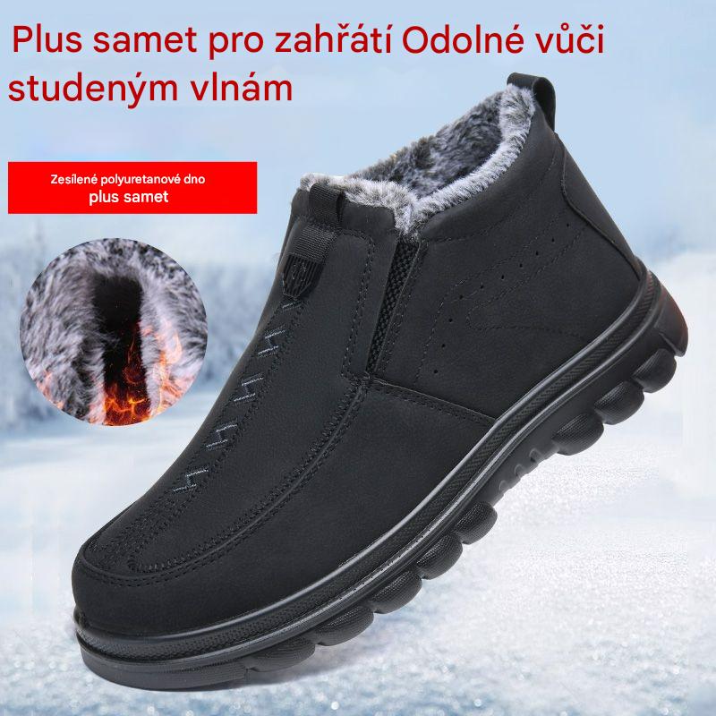 【39-47】❄️👞 Pánske zimné teplé topánky, vhodné na každodenné nosenie, s okrúhlou špičkou, teplé a pohodlné.
