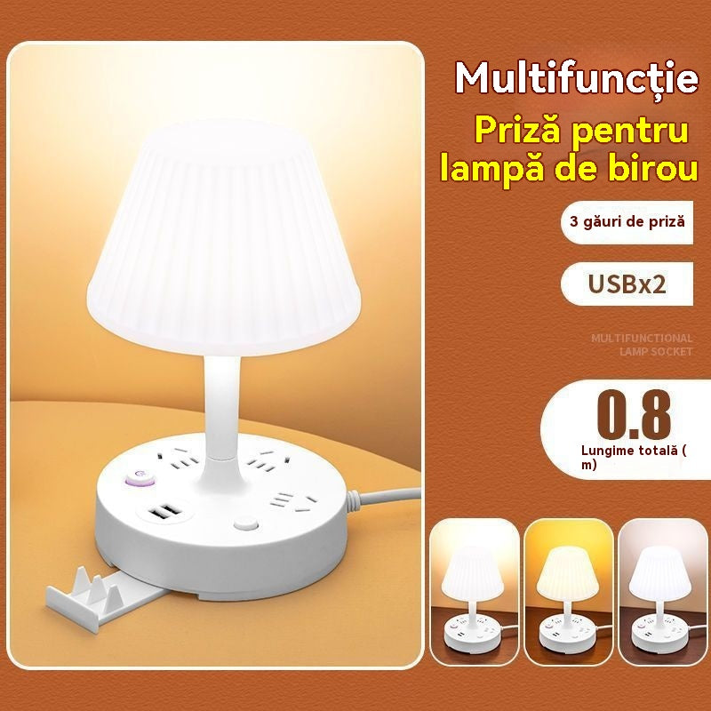 💡Luz nocturna multifuncional con regleta de enchufes incorporada: ¡práctica, elegante y que ahorra espacio!