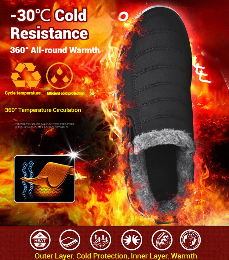 🔥【Descuento especial del 50%】【Tallas 35-48】Botas de invierno unisex con forro afelpado: cálidas, cómodas y antideslizantes para climas fríos.