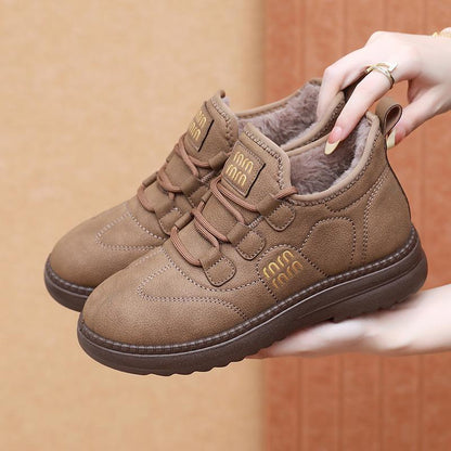 🔥【35-41】Zimné nové štýlové plyšové zahustené teplé snehové čižmy 2025, pohodlné, protišmykové, hrubá podrážka vám neunaví nohy