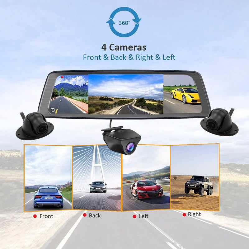 🚗Flagowy rejestrator samochodowy na pełnym ekranie💻 Ultrawyraźny obraz 4K HD📲 Połączenie z aplikacją telefonu komórkowego, sterowanie głosowe🎙 Podwójne nagrywanie z przodu i z tyłu