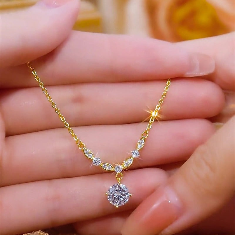🔥Compra 1 y llévate 1 🔥Collar de diamantes de oro de 18 quilates