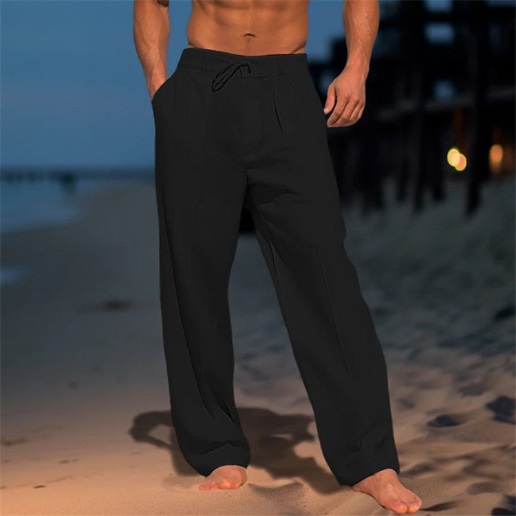 🏖️👖【Descuento de verano – 50% 🔥】【S–3XL】😍 Pantalones casuales de lino para hombre en tallas grandes, cómodos y transpirables, ideales para el día a día y las vacaciones.