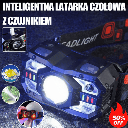 💡🌟【Kup 1, a otrzymasz 1 gratis】🔥🔥Inteligentna lampa indukcyjna o długim czasie pracy baterii, montowana na głowie, nocna latarka wędkarska