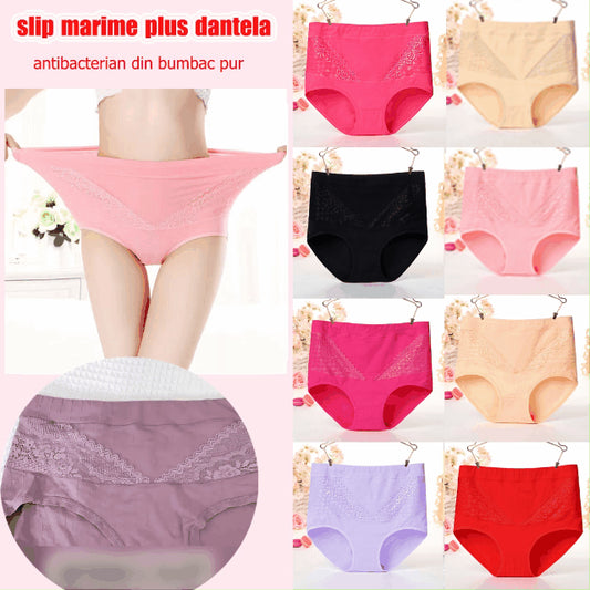 💦【16 ks】💃【XL-6XL】【40-115 kg】Dámska bavlnená spodná bielizeň s vysokým pásom pre väčšie veľkosti 