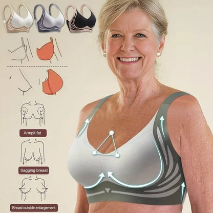 😍【Cumpărați 1, primiți 1 gratuit】【40-85KG】Sutien pentru femei fără sârmă, dintr-o bucată❤️