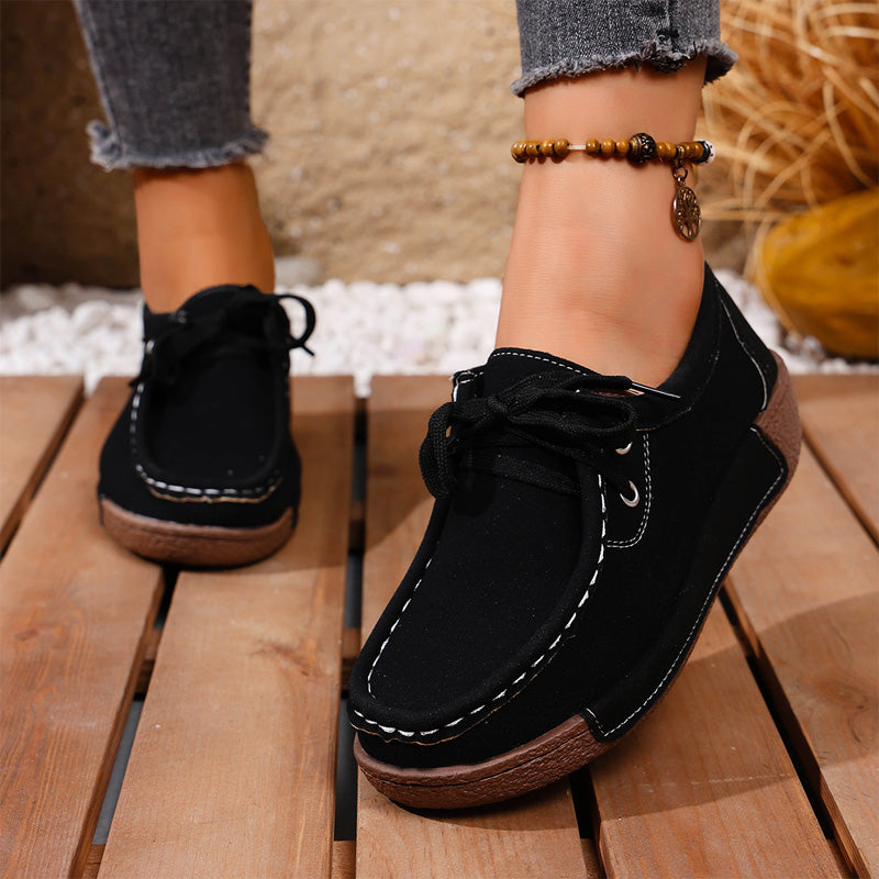 🔥【36-43】Zapatos casuales con cordones de felpa de la colección Otoño 2025