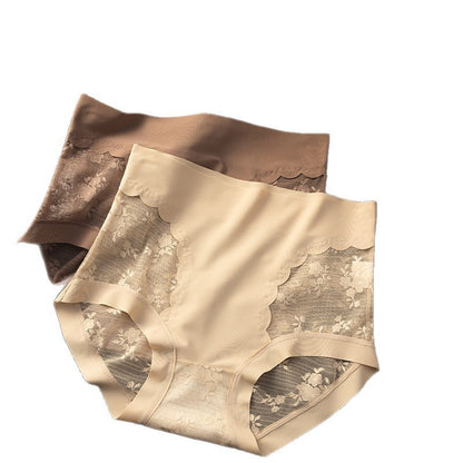 [40-80 kg] Zestaw 5-częściowy: Damskie, bezszwowe, wysokoelastyczne, koronkowe majtki, modelujące brzuch i pośladki, unoszące, modelujące i ujędrniające