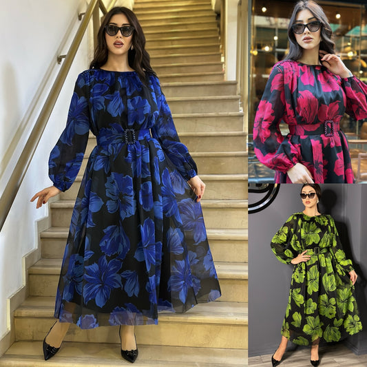 🔥【S-5XL】👗Noua rochie eleganta din tul din flori pentru vara