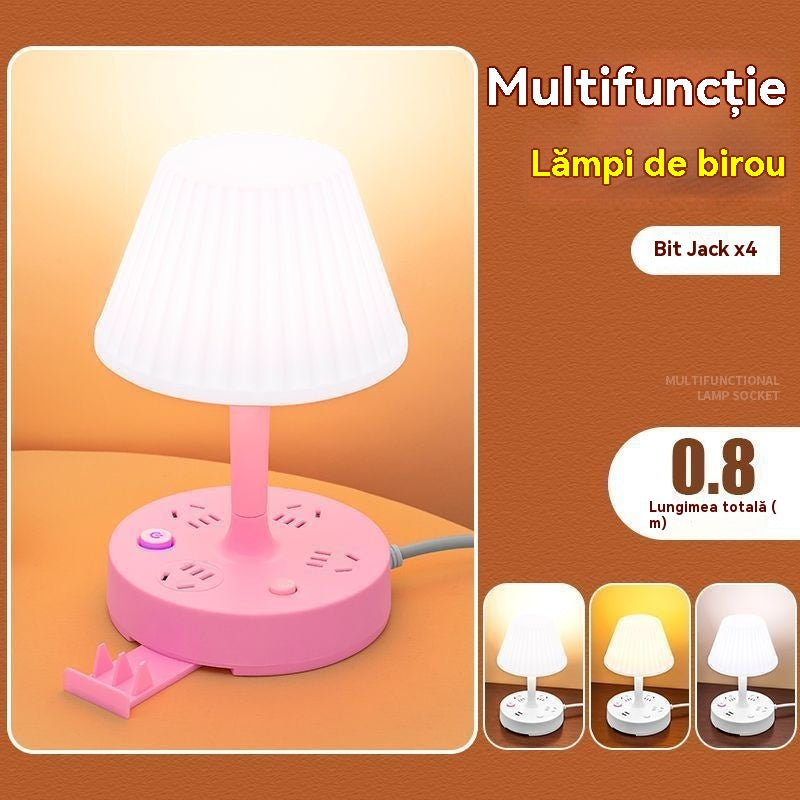 💡Luz nocturna multifuncional con regleta de enchufes incorporada: ¡práctica, elegante y que ahorra espacio!