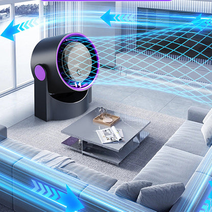 🧊🍃Nov namizni ventilator brez lopatic v obliki turbine (za montažo na steno)
