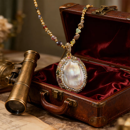 ✨💍【Kúpte 1 a druhý dostanete zadarmo】Prírodný barokový náhrdelník z perál a turmalínu