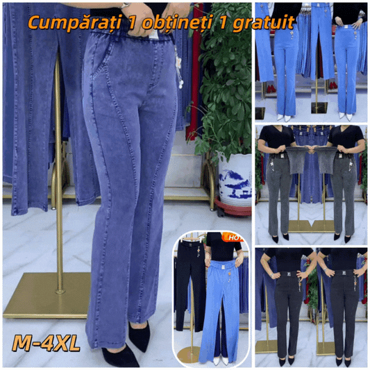 🏆【Kúp 1 a 1 zadarmo】👖【S-4XL】Dámske strečové džínsy s vysokým pásom