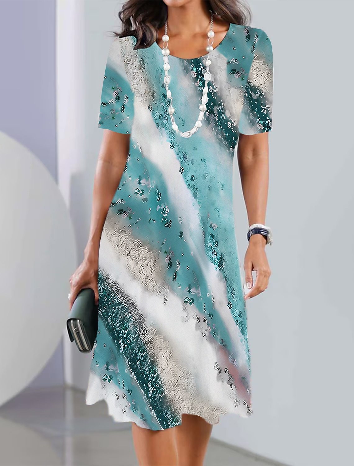 👗【XS-5XL】 2024 Seksowna sukienka z okrągłym dekoltem dla kobiet