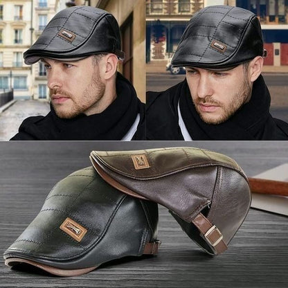 🔥【Kúpte 1 a získajte 1 zadarmo】Retro vysokokvalitná kožená bareta