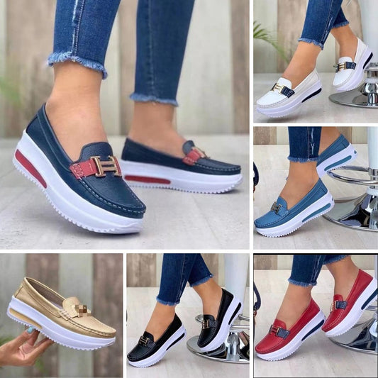 🔥🩰【35-43】2025 nowy styl damskie buty casualowe buty z grubą podeszwą miękkie i wygodne