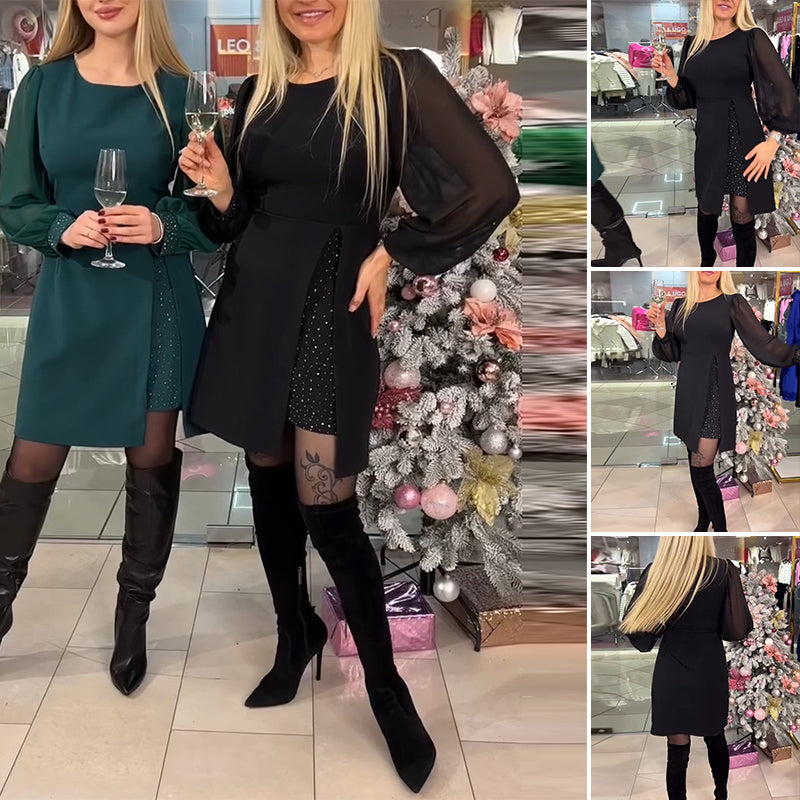 🌈💐【S-5XL】Nowa, ciepła i modna sukienka w jednolitym kolorze