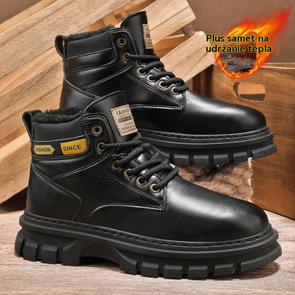 【39-46】🥾🥾🥾2026 Nové pracovné topánky v britskom štýle, vlnená podšívka, hrubá podrážka