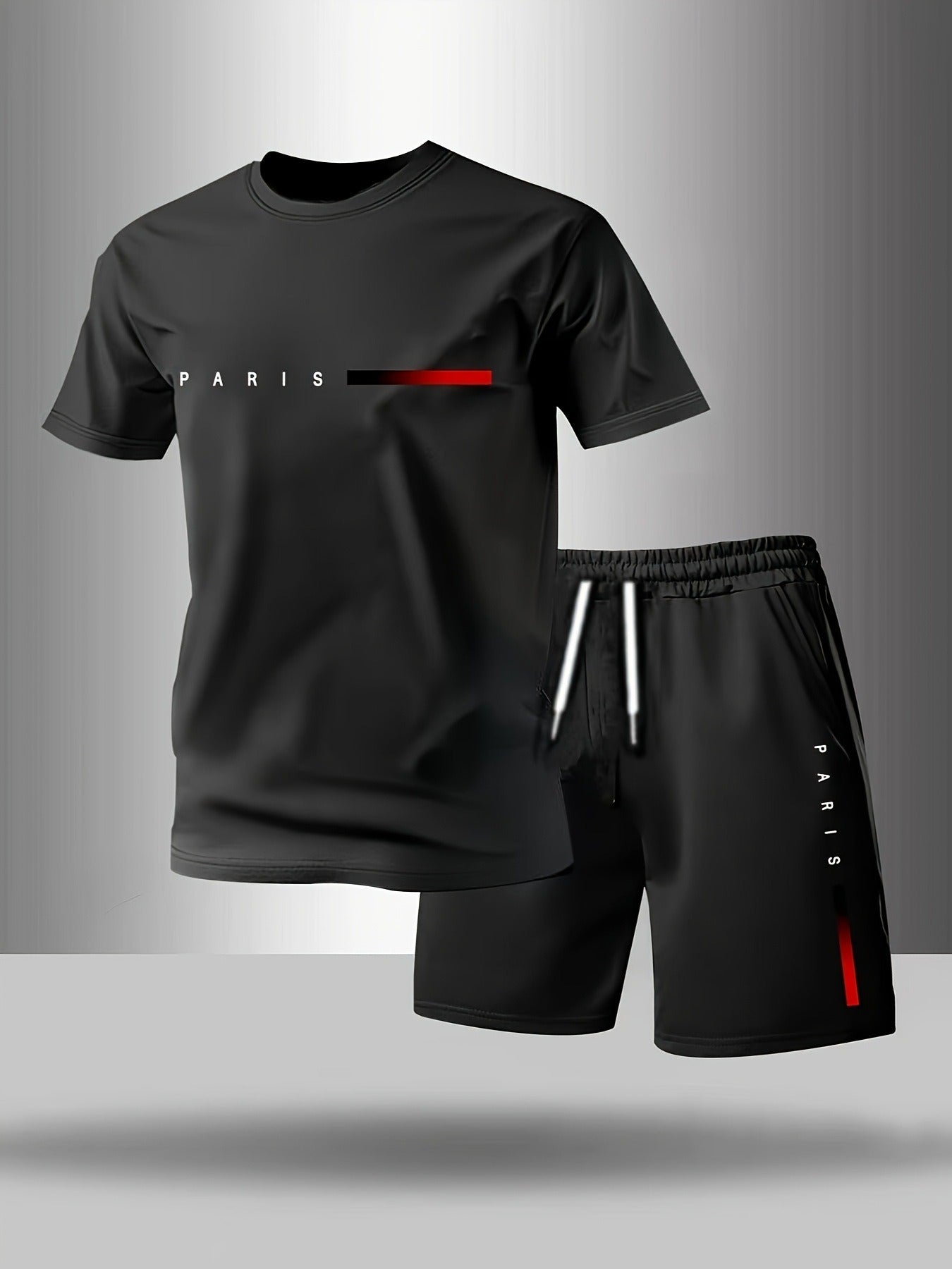 🔥 【S-2XL】 Pánská letní sportovní sada ze 2 dílů - pohodlné tričko s krátkým rukávem a kraťasy na každodenní nošení i doma