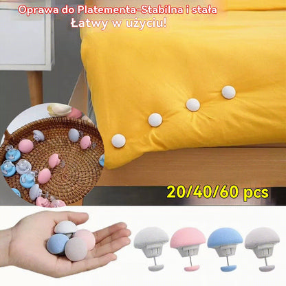 ✨ 【60 szt.】Przyrząd do mocowania kołder - stabilny i łatwy w użyciu! 📍Uniwersalny do grubych i cienkich kołder