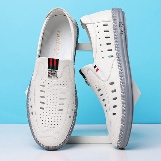 【39-44】👞2024 nowe skórzane buty codzienne dla mężczyzn, oddychające i wygodne, prawdziwa skóra bydlęca, antypotna i antyzapachowa