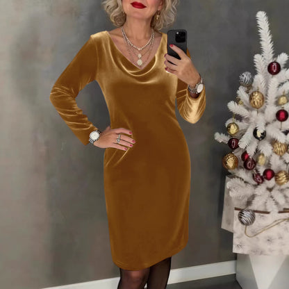 ✨【S-2XL】 Sukienka z weluru 2026 | Długie rękawy | Seksuacyjny & Elegancki Styl ✨