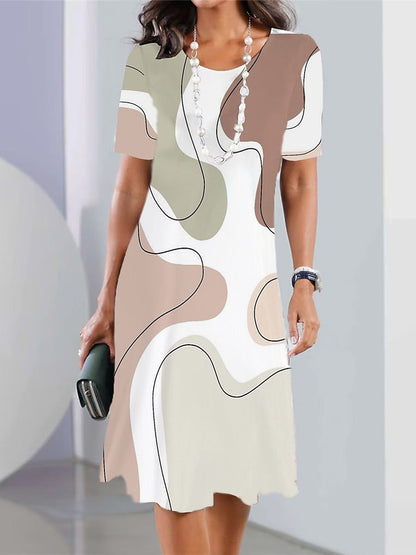 【Kupte 1 a dostanete 1 zdarma】👗【XS-5XL】Jaro/léto, nejprodávanější sexy květinové šaty s kulatým výstřihem