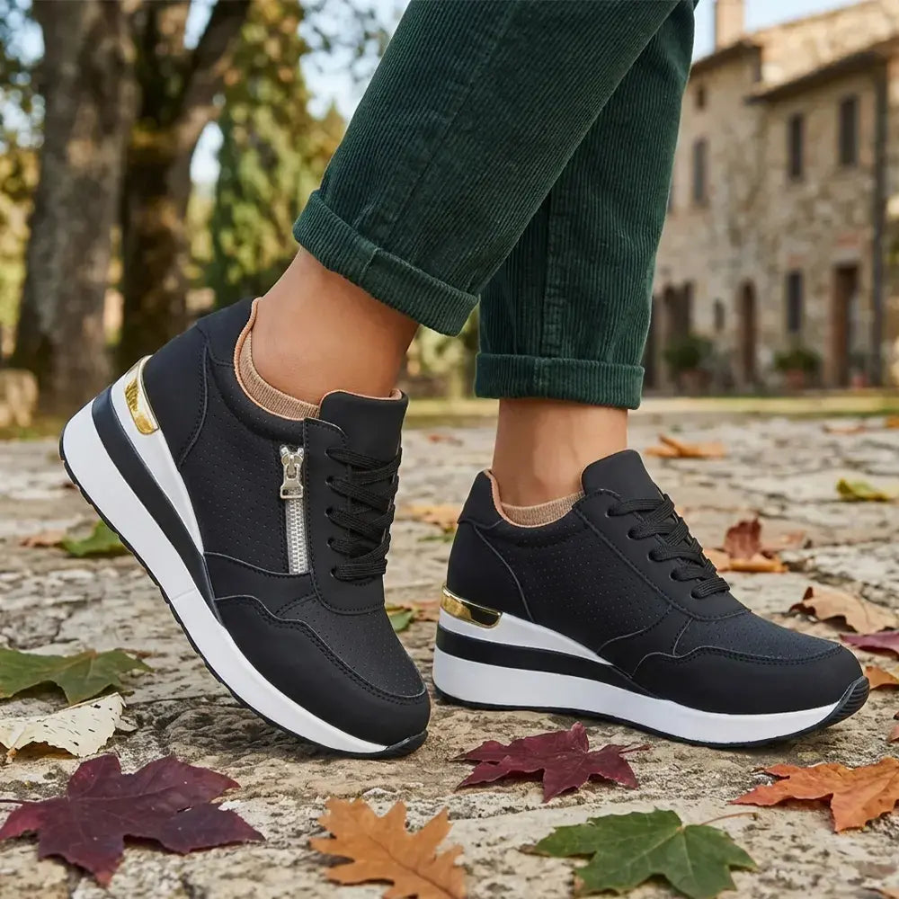 👟【36-43】Wsuwane trampki na koturnie w dużych rozmiarach – Lekkie, codzienne buty na platformie – Wygodne buty do chodzenia i ćwiczeń--4370256