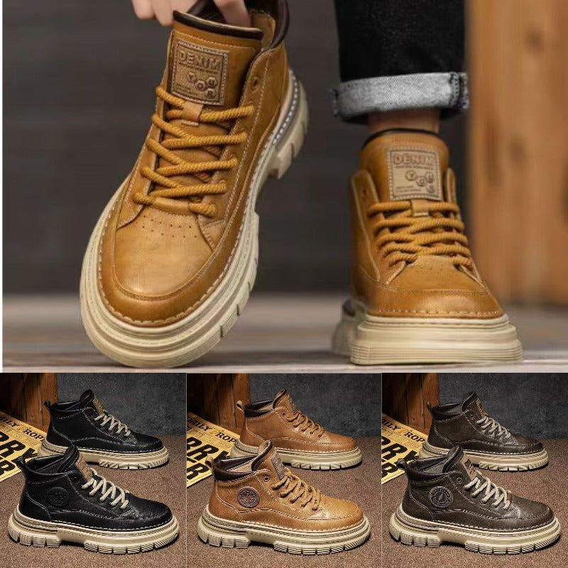 💪【39-44】Zapatos altos retro para hombre de otoño e invierno, estilo retro británico