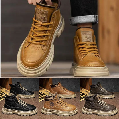 💪【39-44】Zapatos altos retro para hombre de otoño e invierno, estilo retro británico