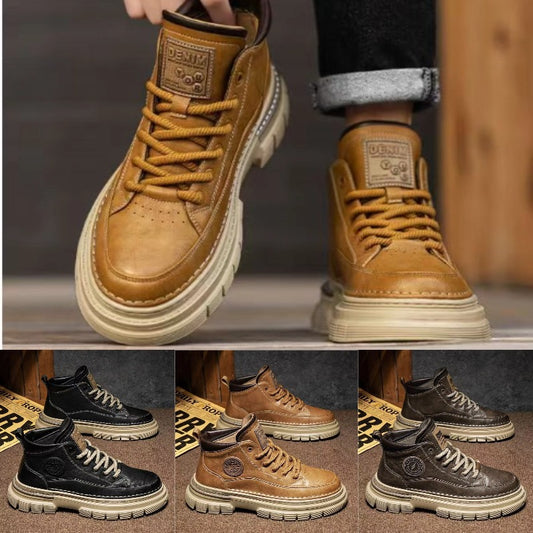 💪【39-44】Zapatos altos retro para hombre de otoño e invierno, estilo retro británico