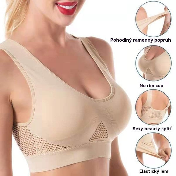 💕💕【Sada 3 kusů】Dámská vysoce elastická a prodyšná podprsenka, elegantní a vyzrálý styl ❤️【40–120 kg】