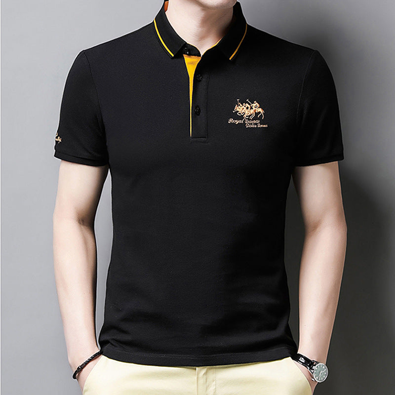 🔥🔥👔【50-105kg】2024 Męska koszulka polo z haftowanymi klapami
