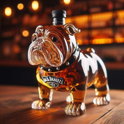 🧊🥃Zábavná fľaša whisky v tvare francúzskeho buldočka｜Originálny darček a štýlová barová dekorácia