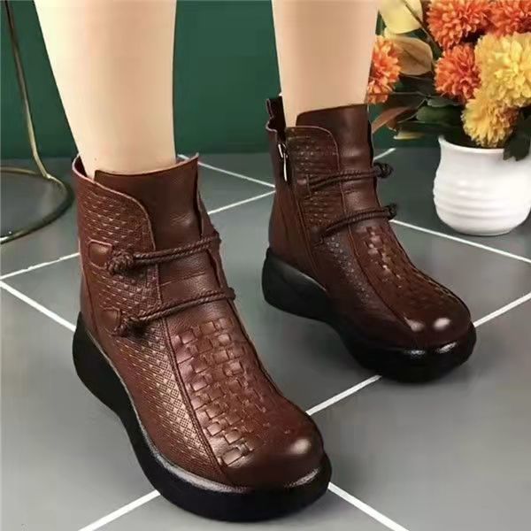 【35-40】👢🔥2025 nuevas botas cálidas de terciopelo grueso a la moda para mujer de otoño e invierno