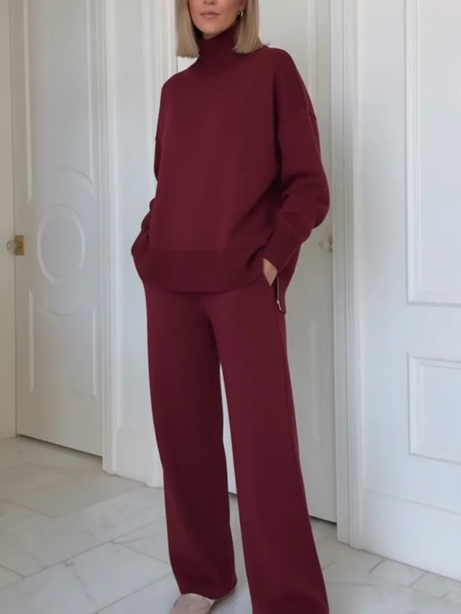 ⏳Časovo obmedzená zľava 50%⏰【S-3XL】Dámska pletená súprava rolákov👚👖