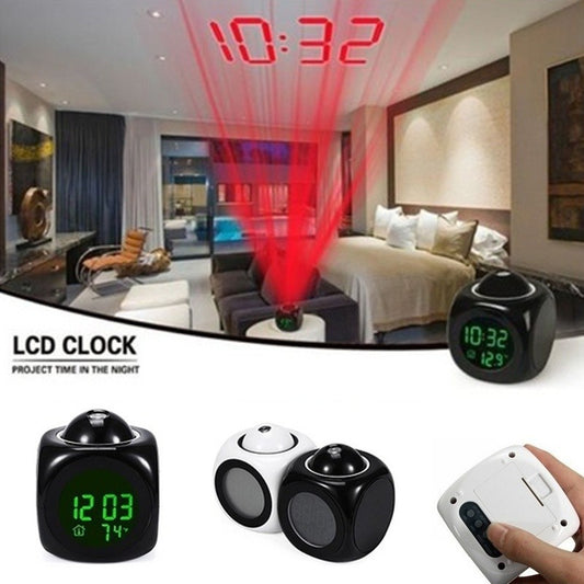 【Kup 1 i odbierz 1 gratis】⏰ Projektorowy zegar wielofunkcyjny — godzina, alarm, temperatura i pogoda na ścianie lub suficie