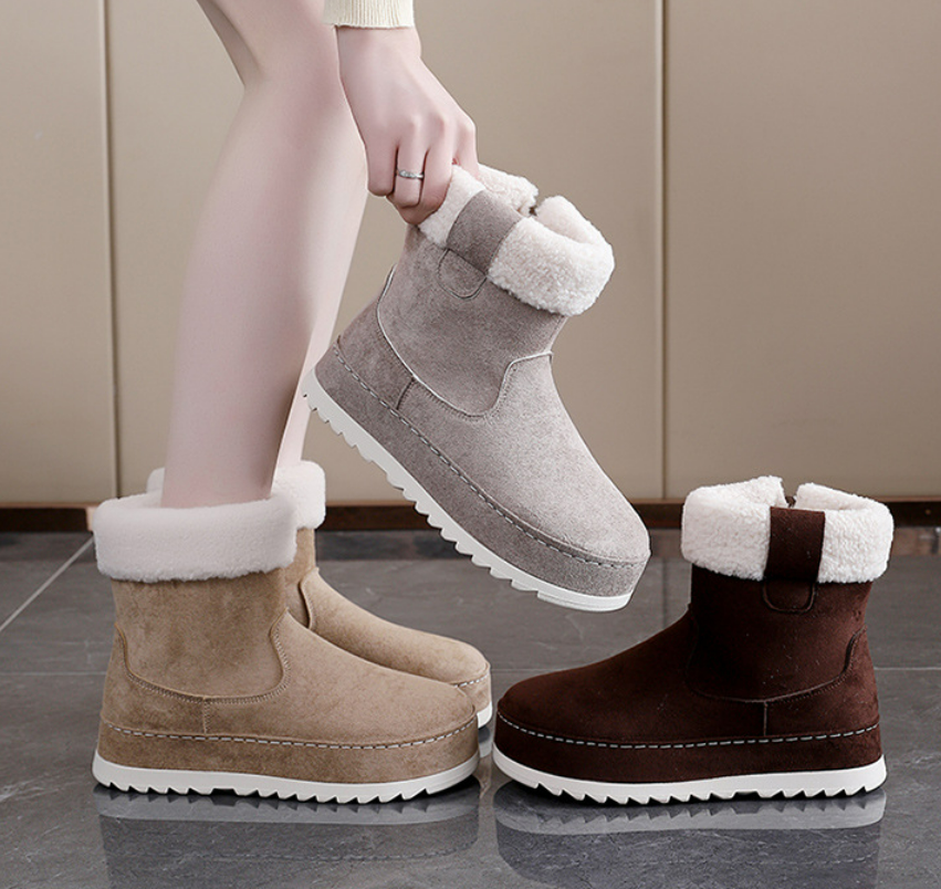 🔥【35-41】Botas de nieve cálidas de forro polar grueso para invierno 2025. Suela gruesa, cómoda y antideslizante. No lastimarán tus pies.