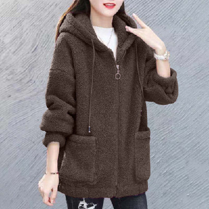🔥🔥 【M-4XL】 2025 jesienno-zimowa nowa moda damska polarowa kurtka z kapturem