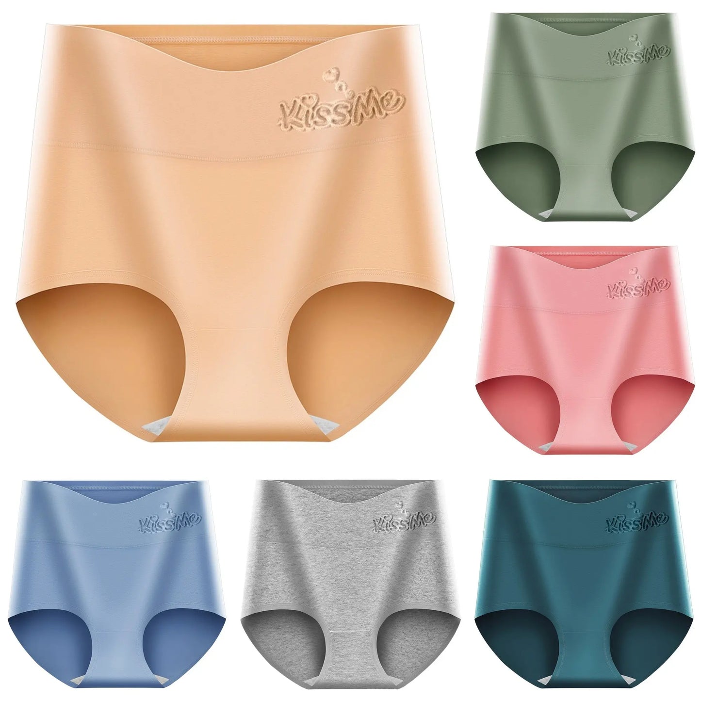 💖【Compra uno y llévate otro gratis】【🔥6 piezas por solo 29 euros】Ropa interior de talle alto que realza los glúteos, confeccionada con tejido de algodón puro de primera calidad✨️ (45-105 kg)
