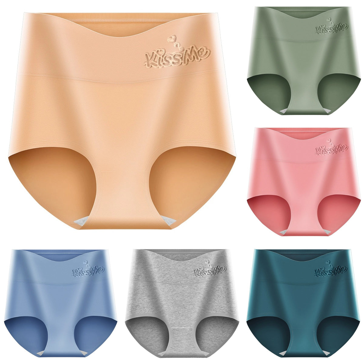 💖【Compra uno y llévate otro gratis】【🔥6 piezas por solo 29 euros】Ropa interior de talle alto que realza los glúteos, confeccionada con tejido de algodón puro de primera calidad✨️ (45-105 kg)