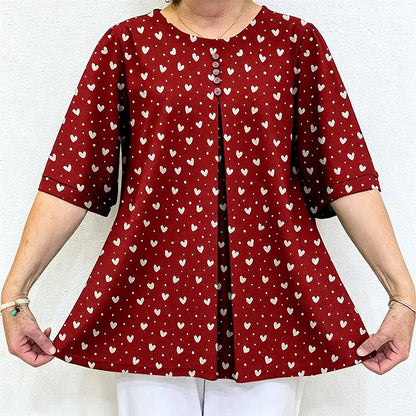 Damski letni top – wygodny, elastyczny i swobodny, o eleganckim, wyszczuplającym kroju.