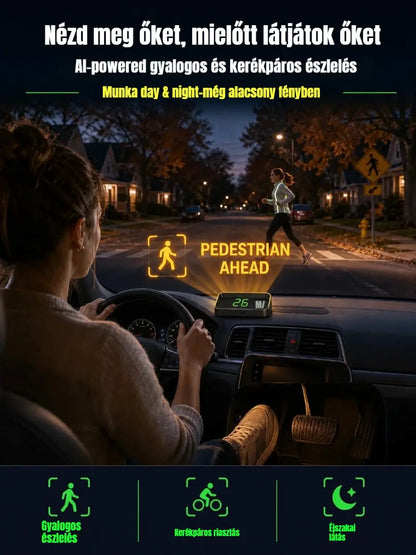 【Svájci katonai GPS navigáció finom elkerülési riasztással】Új GPS sebességmérő és fordulatszámmérő HUD kijelzővel
