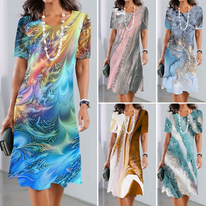 👗【XS-5XL】 2024 Seksowna sukienka z okrągłym dekoltem dla kobiet
