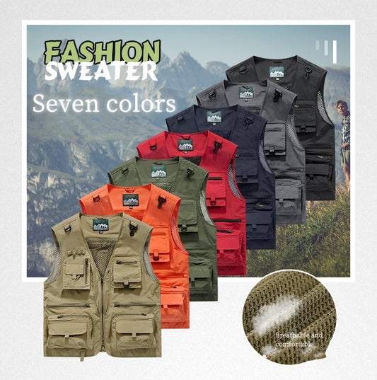 🔥🔥【L-5XL】Kamizelka funkcjonalna z wieloma kieszeniami na co dzień