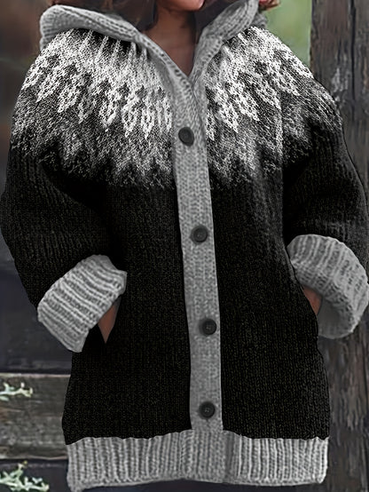 【S~5XL】✨Elegancka, kolorowa kurtka z kapturem w stylu retro