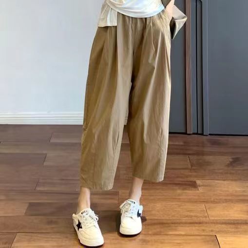 ✨【M-4XL】Uniwersalne damskie lniano-bawełniane spodnie 7/8, przewiewne i wygodne.